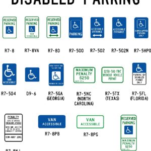 Disabled parking signs